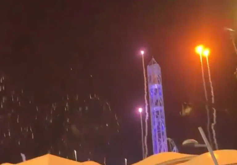 الالعاب النارية من افتتاح sixflags القدية